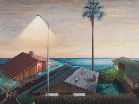 Big Rock Ocean View - painting by Wendy Widell Wolff