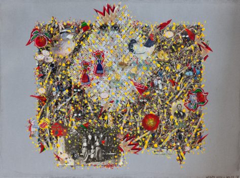 Americans in the Philippines - mixed media artwork by Wendy Widell Wolff