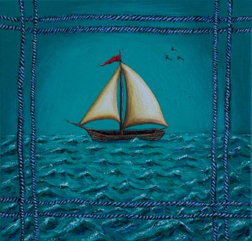 design for men’s handkerchief - painting by Wendy Widell Wolff